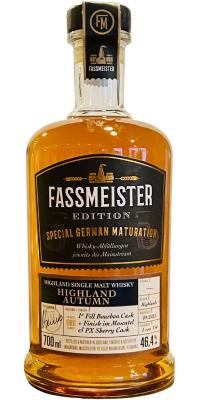 Highland Single Malt Whisky Highland Autumn Wx Fassmeister 46.4% 700ml