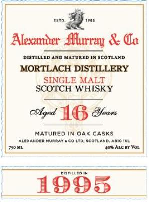 Mortlach 1995 AMC Oak Casks 40% 750ml