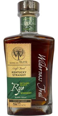 Wilderness Trail Settlers Select Rye Whisky Single Barrel New charred oak 52.77% 750ml