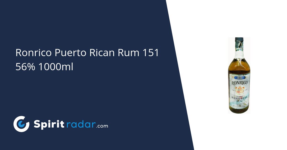 Ronrico Puerto Rican Rum 151 56% 1000ml - Spirit Radar