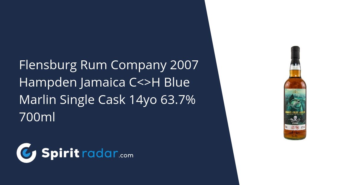 Flensburg Rum Company 2007 Hampden Jamaica C H Blue Marlin Single Cask