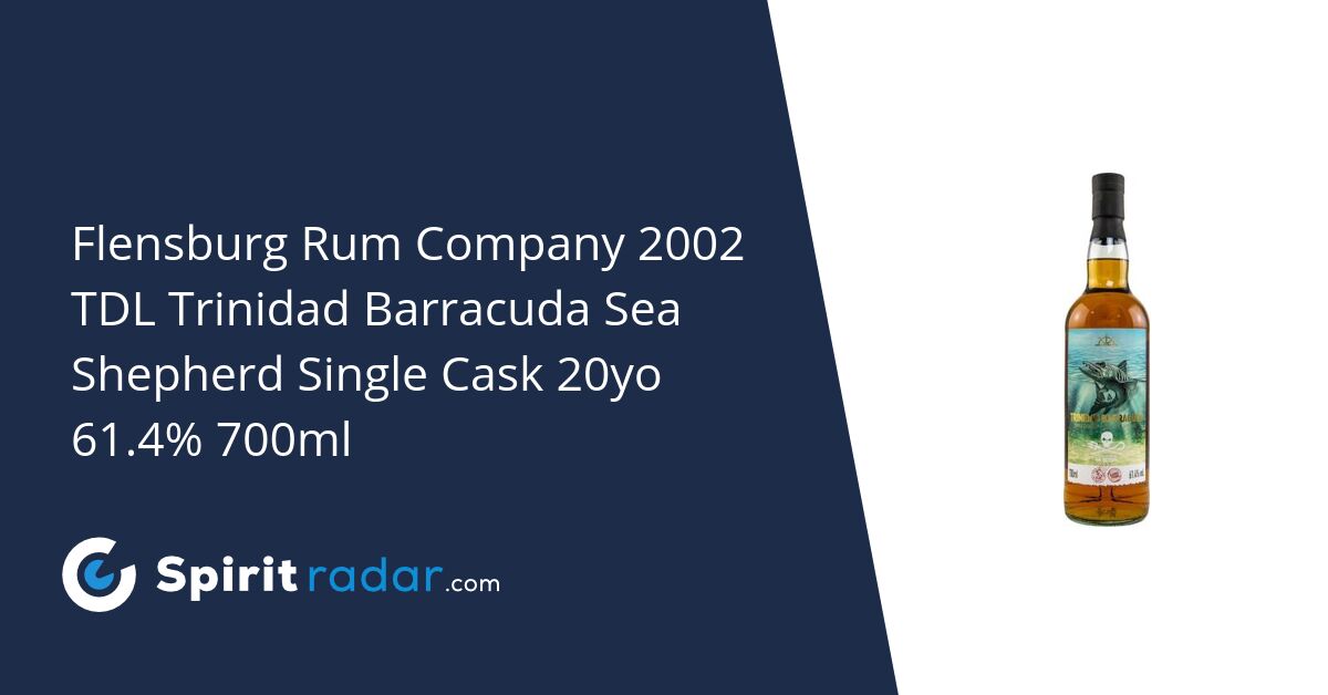 Flensburg Rum Company 2002 TDL Trinidad Barracuda Sea Shepherd Single