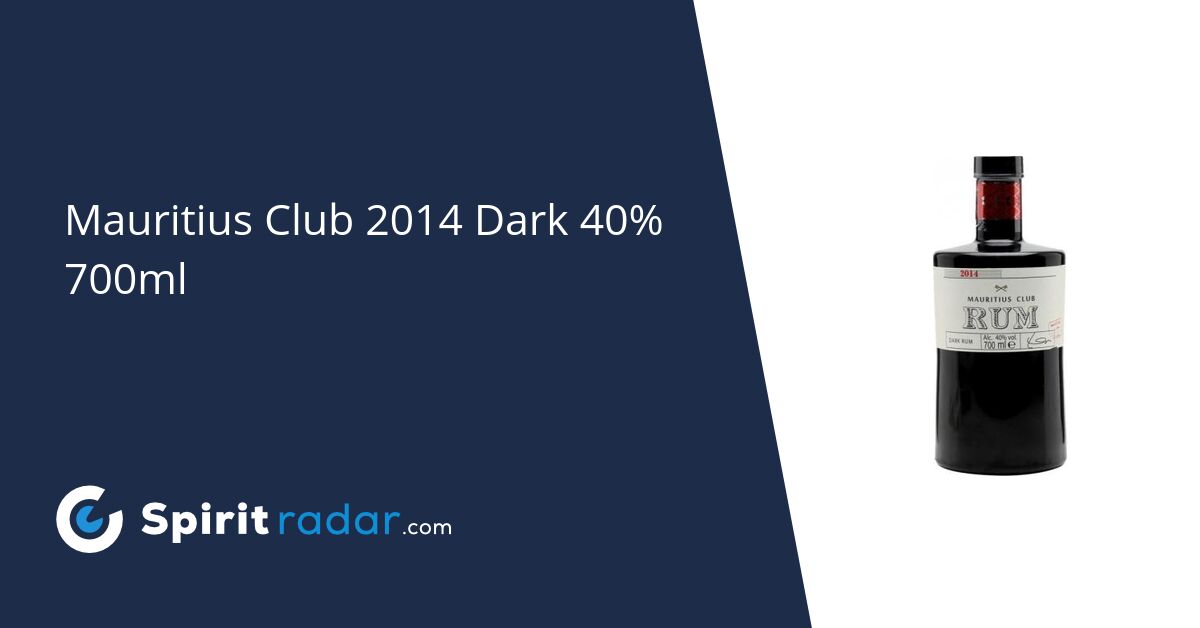 Mauritius Club 2014 Dark 40% 700ml - Spirit Radar