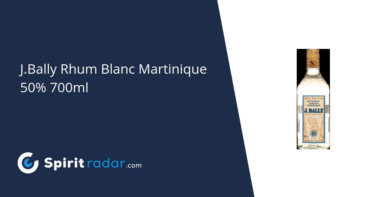 J.Bally Rhum Blanc Martinique 50% 700ml - Spirit Radar