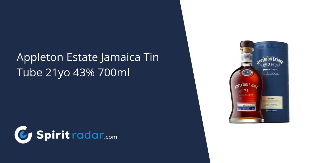Appleton Estate Jamaica Tin Tube 21yo 43% 700ml - Spirit Radar