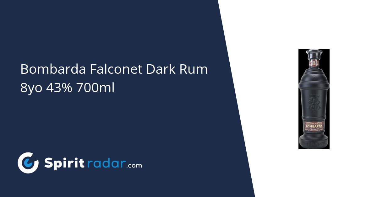 Bombarda Dark Rum 8yo 43 700ml Spirit Radar