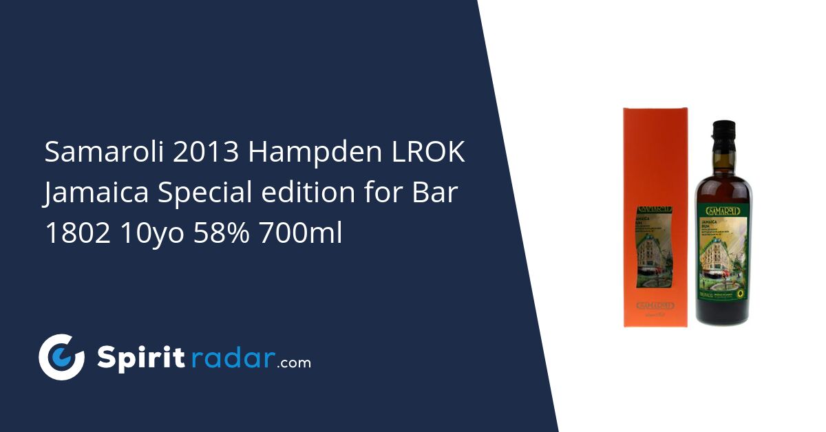 Samaroli 2013 Hampden LROK Jamaica Special edition for Bar 1802 10yo 58