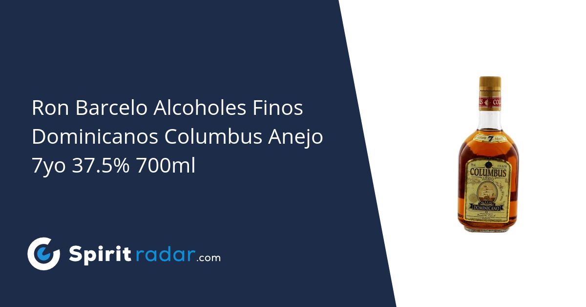 Ron Barcelo Alcoholes Finos Dominicanos Columbus Anejo 7yo 37.5% 700ml ...
