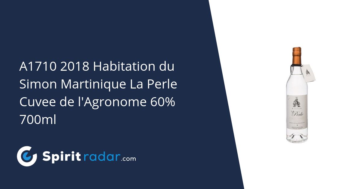 A1710 2018 Habitation du Simon Martinique La Perle Cuvee de l'Agronome ...