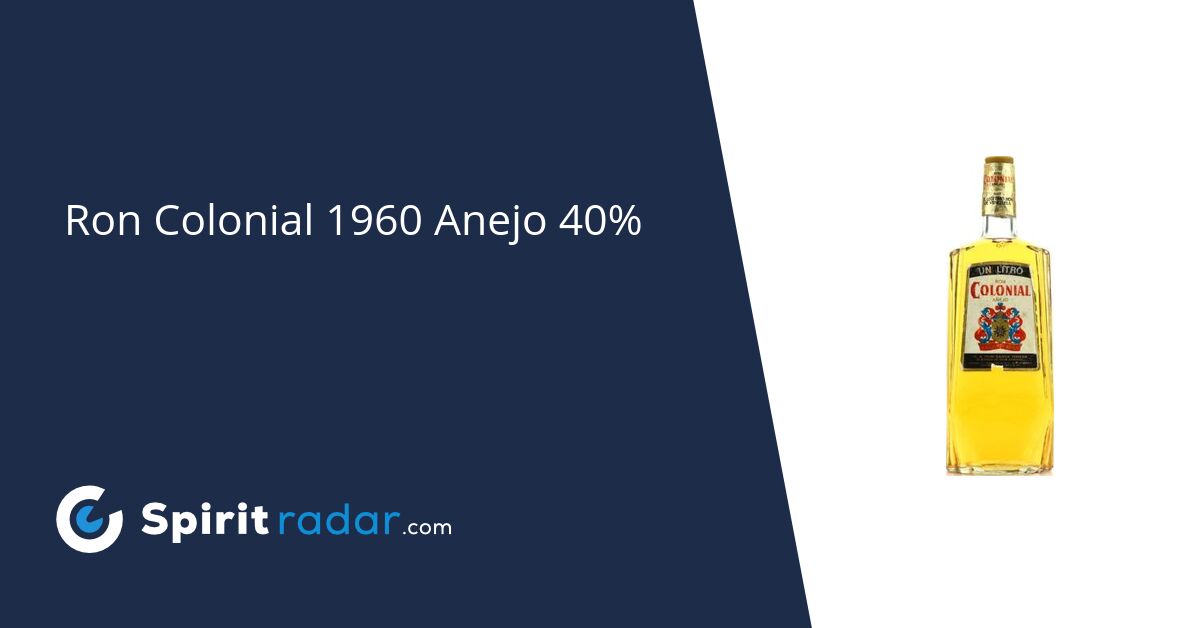 Ron Colonial 1960 Anejo 40% 350ml - Spirit Radar