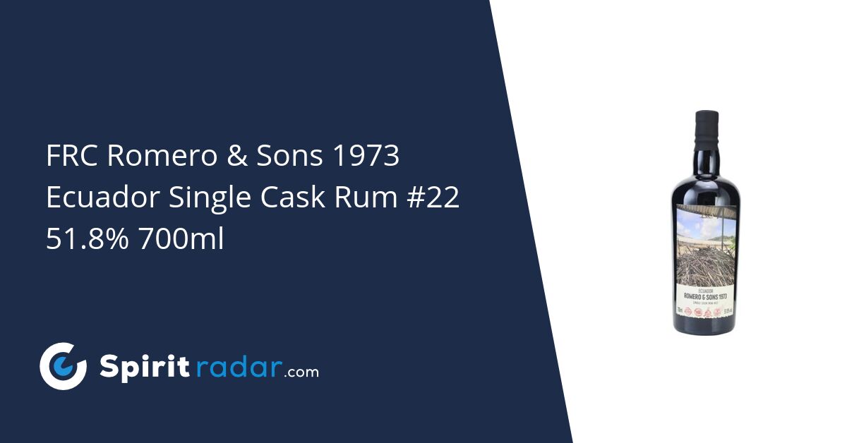 【rum】ecuador romero&amp;sons1973 single cask Romero & Sons FRC Ecuador (Kirsch Whisky) | RX17247 | RumX