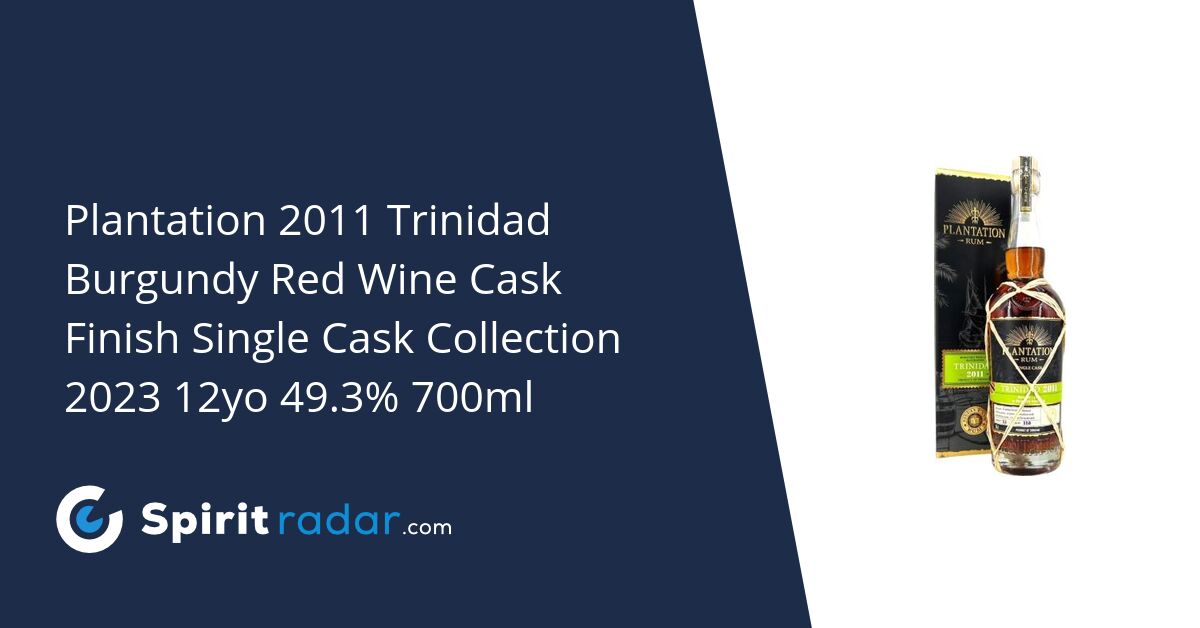 Plantation 2011 Trinidad Burgundy Red Wine Cask Finish Single Cask Collection 2023 12yo 49.3