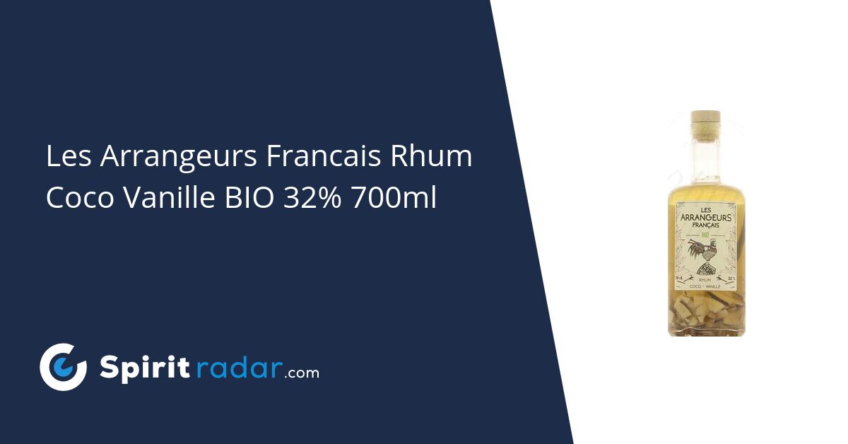 Les Arrangeurs Francais Rhum Coco Vanille BIO 32% 700ml - Spirit Radar