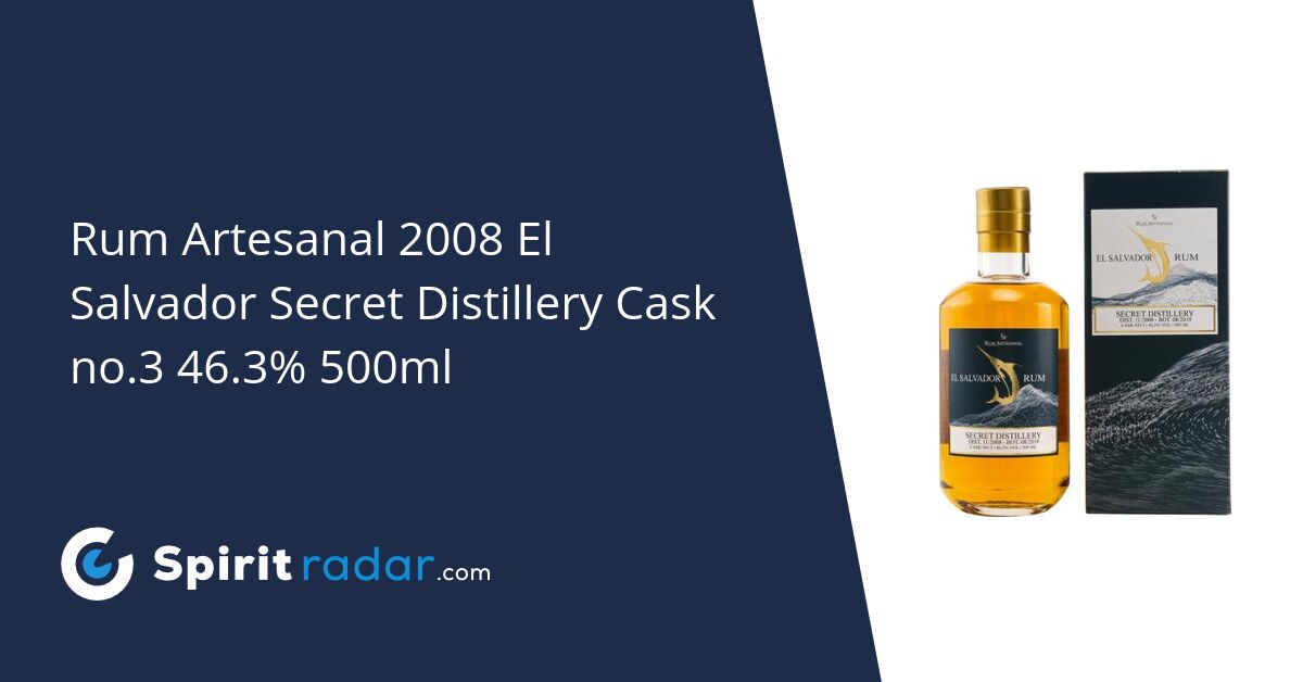 Rum Artesanal 2008 El Salvador Secret Distillery Cask no.3 46.3 500ml