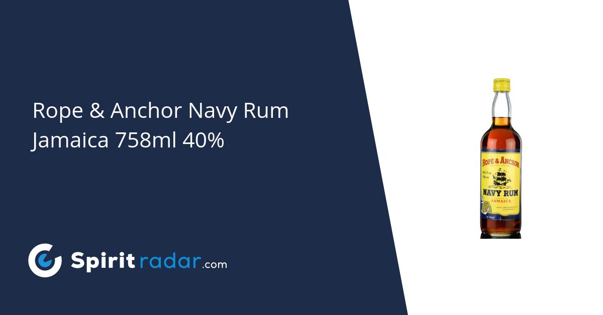 Rope & Anchor Navy Rum Jamaica 758ml 40% - Spirit Radar
