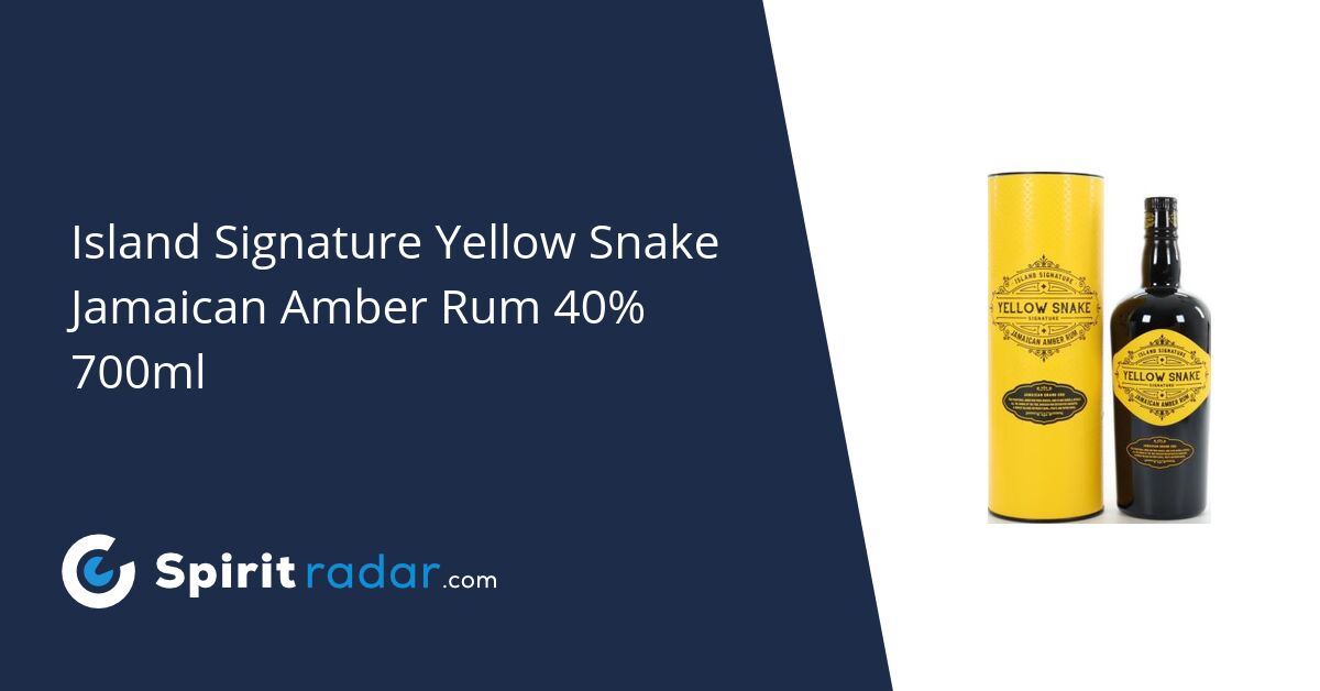 Island Signature Yellow Snake Jamaican Amber Rum 40% 700ml - Spirit Radar
