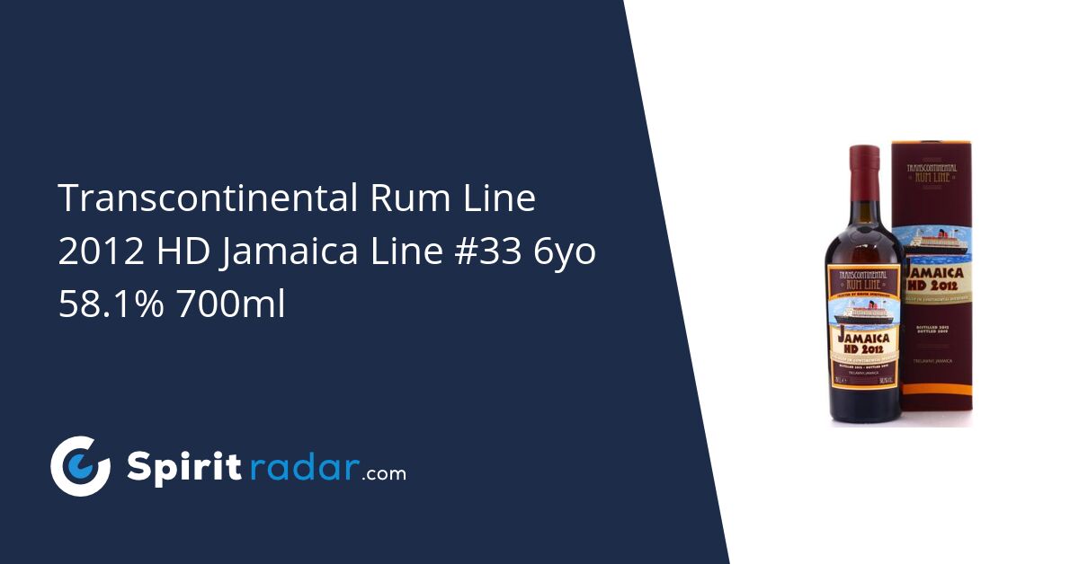 Transcontinental Rum Line 2012 HD Jamaica Line 33 6yo 58.1 700ml