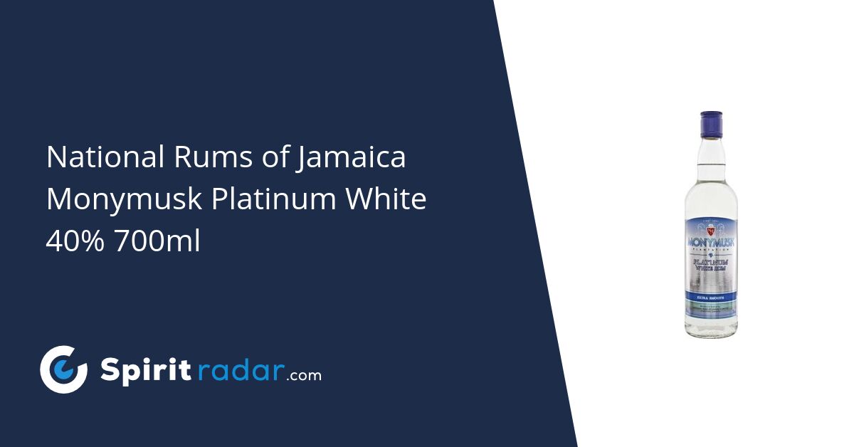 National Rums of Jamaica Monymusk Platinum White 40 700ml Spirit Radar