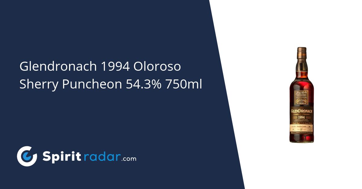 Glendronach 1994 Oloroso Sherry Puncheon 54.3% 750ml Glendronach 1994 Oloroso Sherry Puncheon 54.3% 750ml