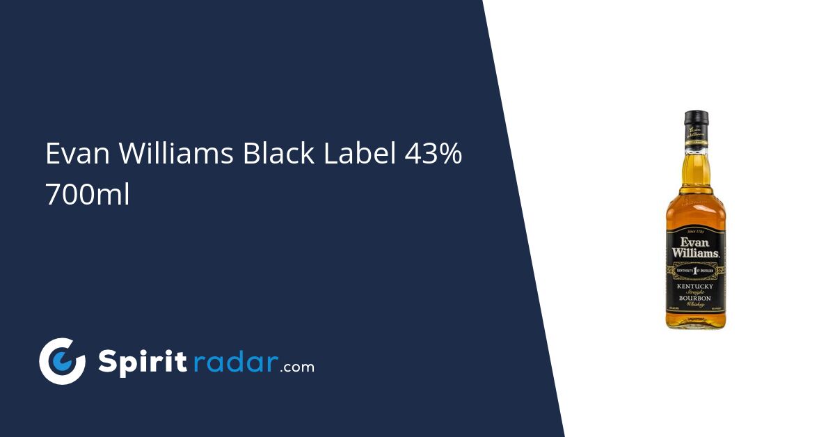 Evan Williams Black Label 43 700ml Spirit Radar