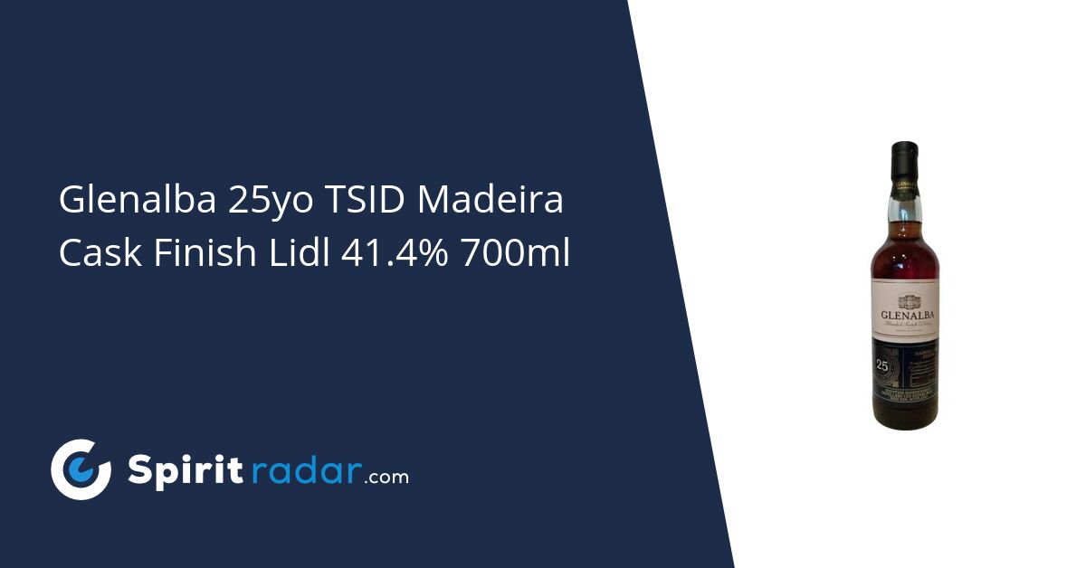 Glenalba 25yo TSID Madeira Cask Finish Lidl 41.4% 700ml - Spirit Radar