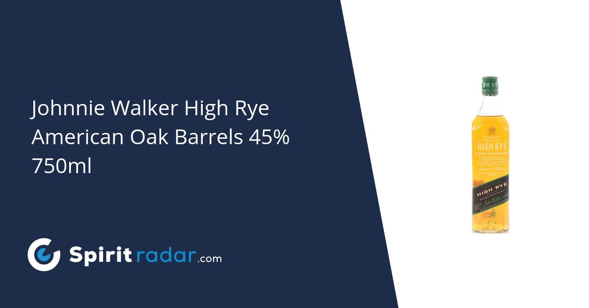 Johnnie Walker High Rye American Oak Barrels 45% 750ml - Spirit Radar