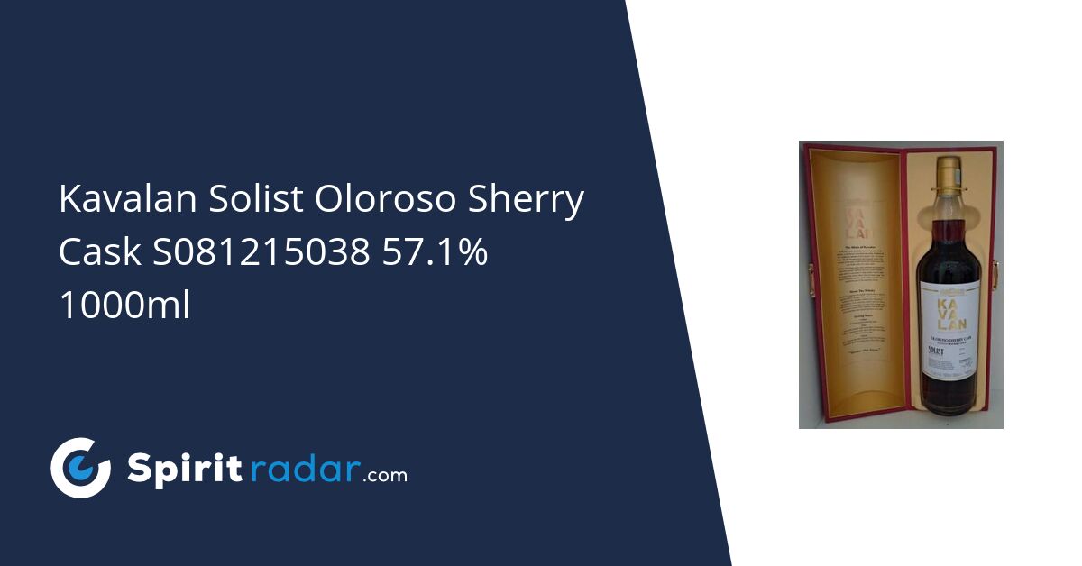 Kavalan Solist Oloroso Sherry Cask S081215038 57.1% 1000ml 