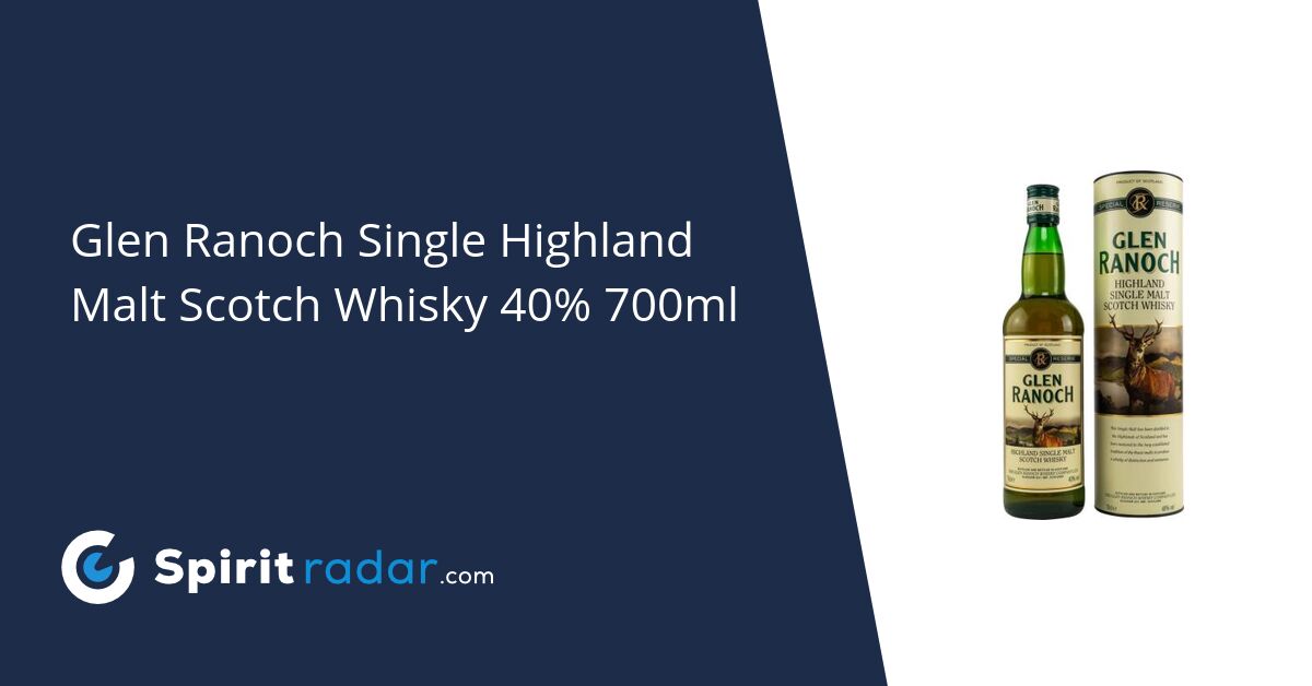 Glen Ranoch Single Highland Malt Scotch Whisky Oak Barrels 40% 700ml ...