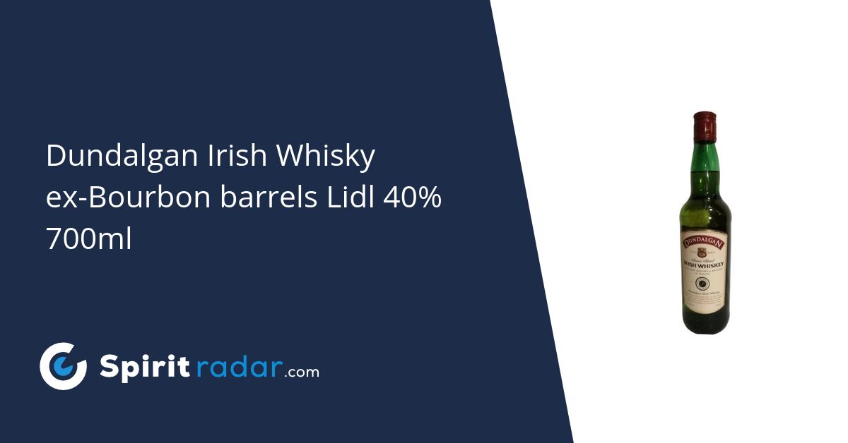 Lidl Dundalgan barrels ex-Bourbon Irish Spirit 40% Whisky - Radar 700ml