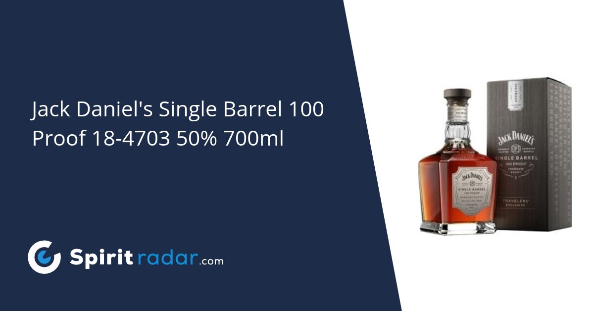Jack Daniel's Single Barrel 100 Proof www.spiritradar.com