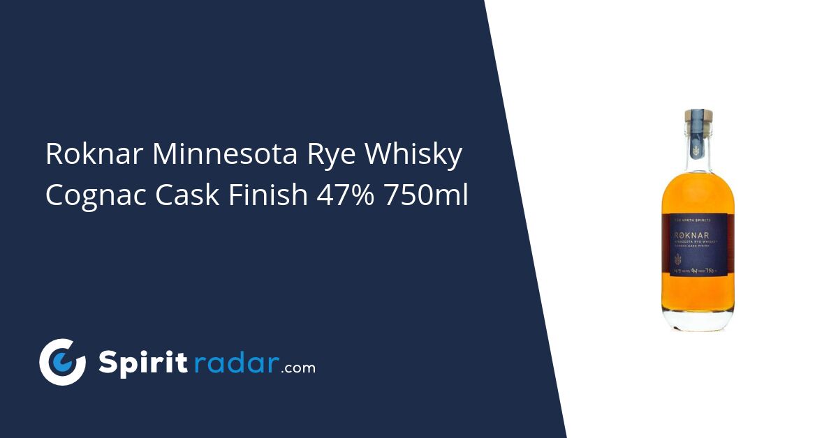 Roknar Minnesota Rye Whisky Cognac Cask Finish 47% 750ml - Spirit Radar