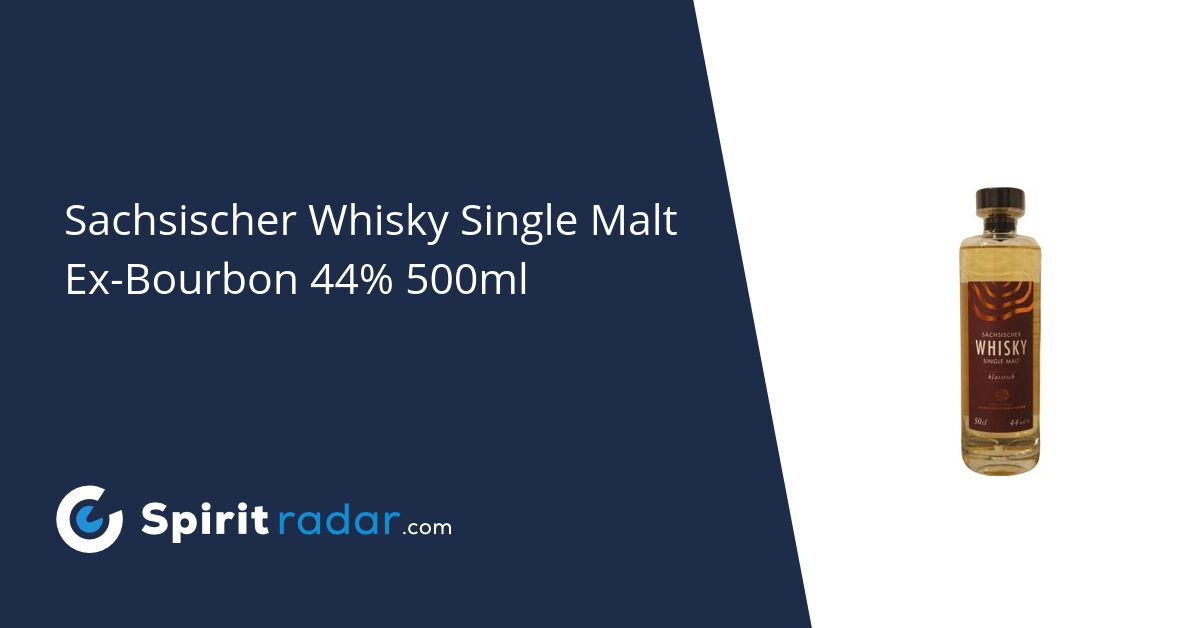Ex-Bourbon Spirit 44% Radar Sachsischer Whisky 500ml Malt - Single