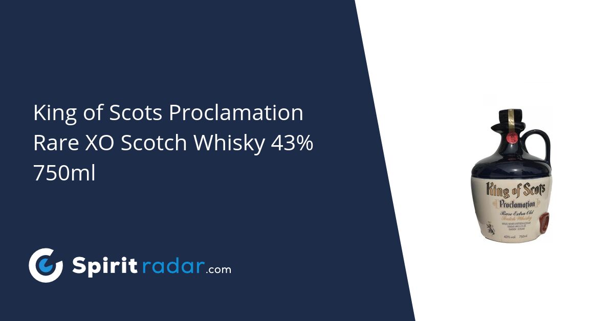 King of Scots Proclamation Rare XO Scotch Whisky 43% 750ml