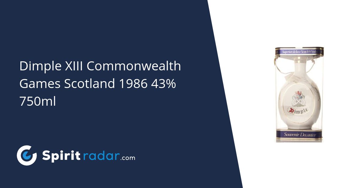 Dimple XIII Commonwealth Games Scotland 1986 43% 750ml - Spirit Radar