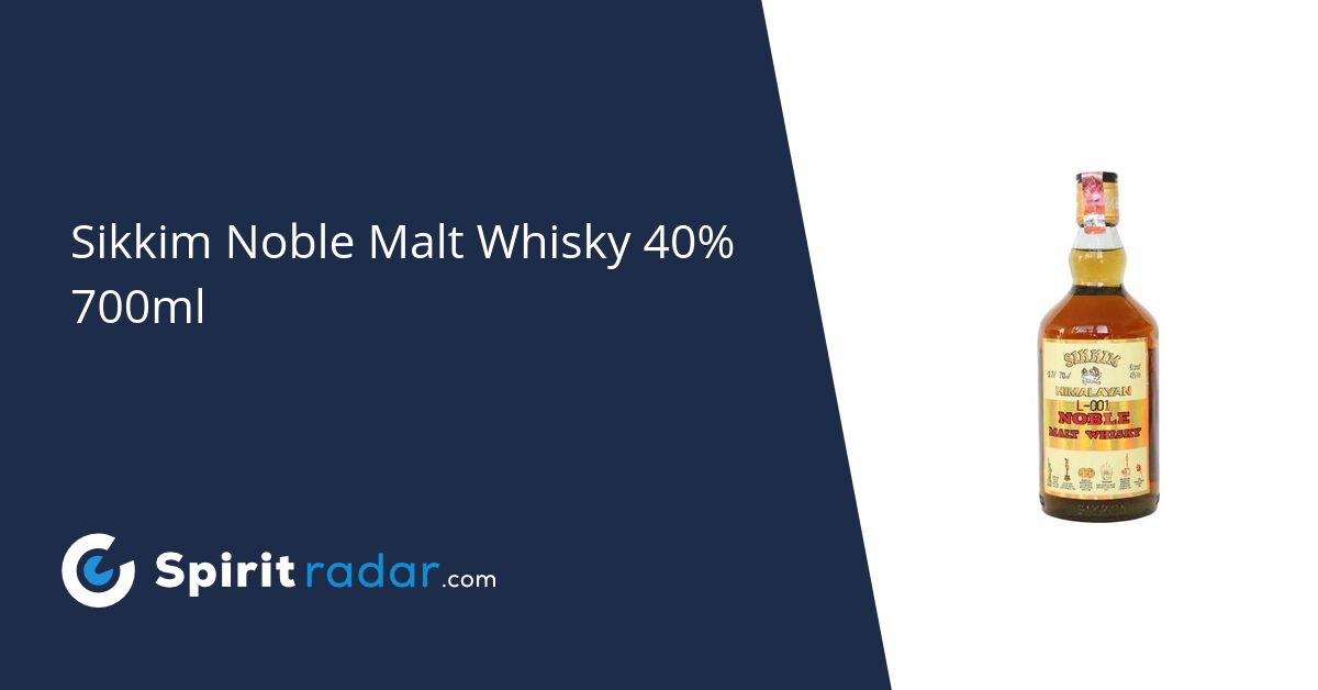 Sikkim Noble Malt Whisky 40 700ml Spirit Radar