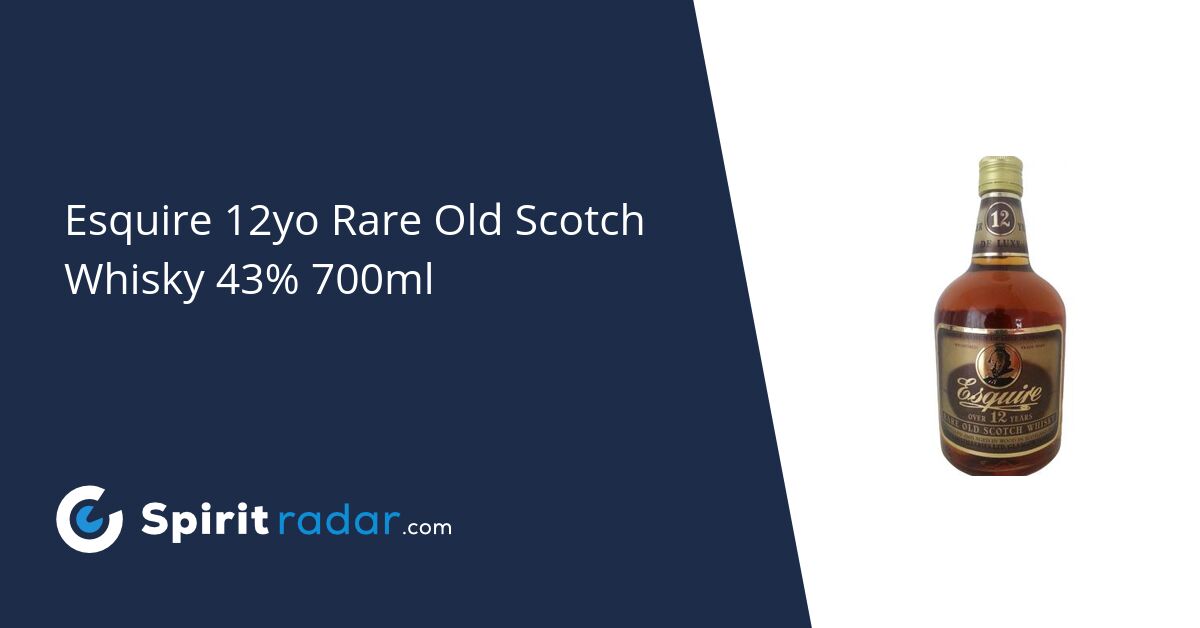 Esquire 12yo Rare Old Scotch Whisky 43 700ml Spirit Radar