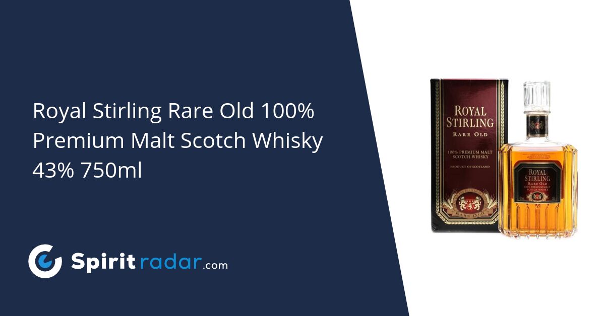 Royal Stirling Rare Old 100% Premium Malt Scotch Whisky 43% 750ml 