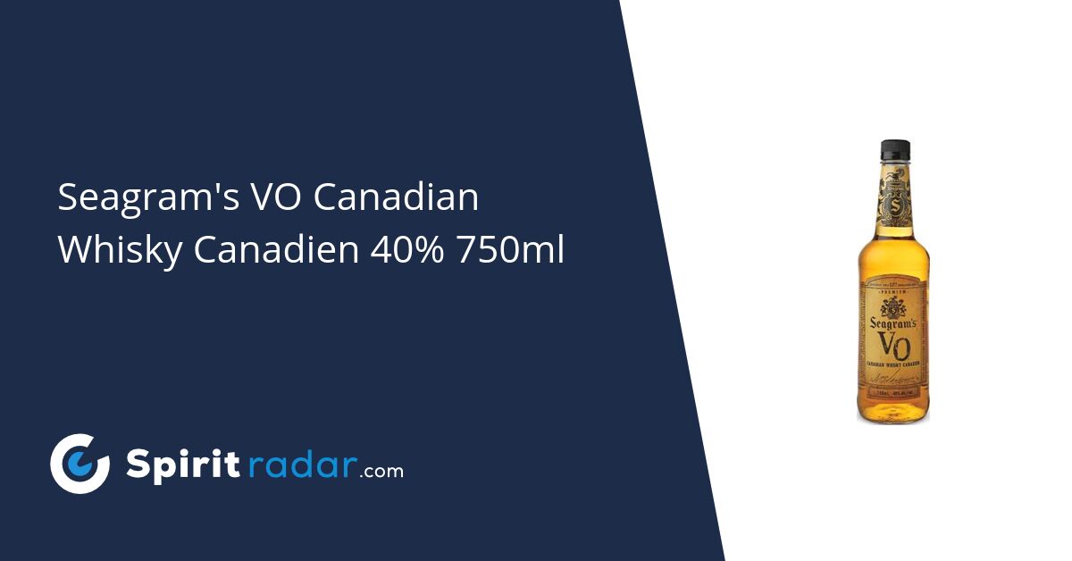 Seagram's VO Canadian Whisky Canadien 40 750ml Spirit Radar