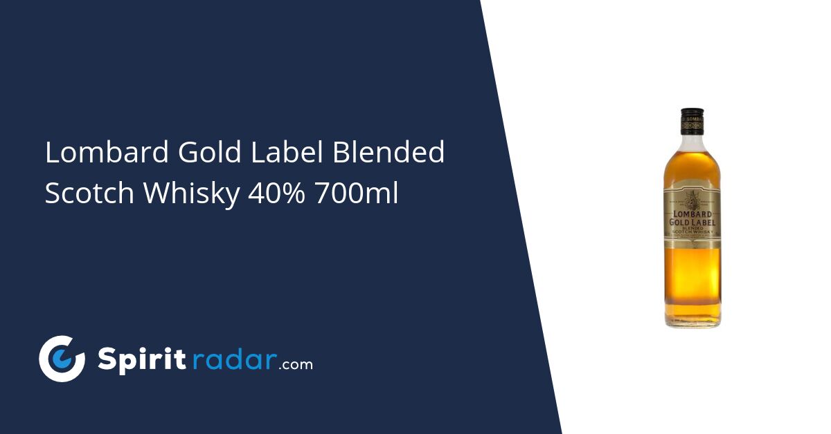 Lombard Gold Label Blended Scotch Whisky 40 700ml Spirit Radar