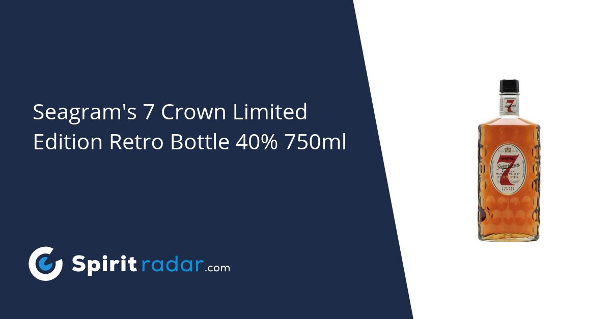 Seagram's 7 Crown Limited Edition Retro Bottle 40 750ml Spirit Radar