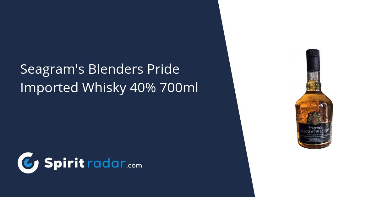 Seagram's Blenders Pride Imported Whisky 40 700ml Spirit Radar