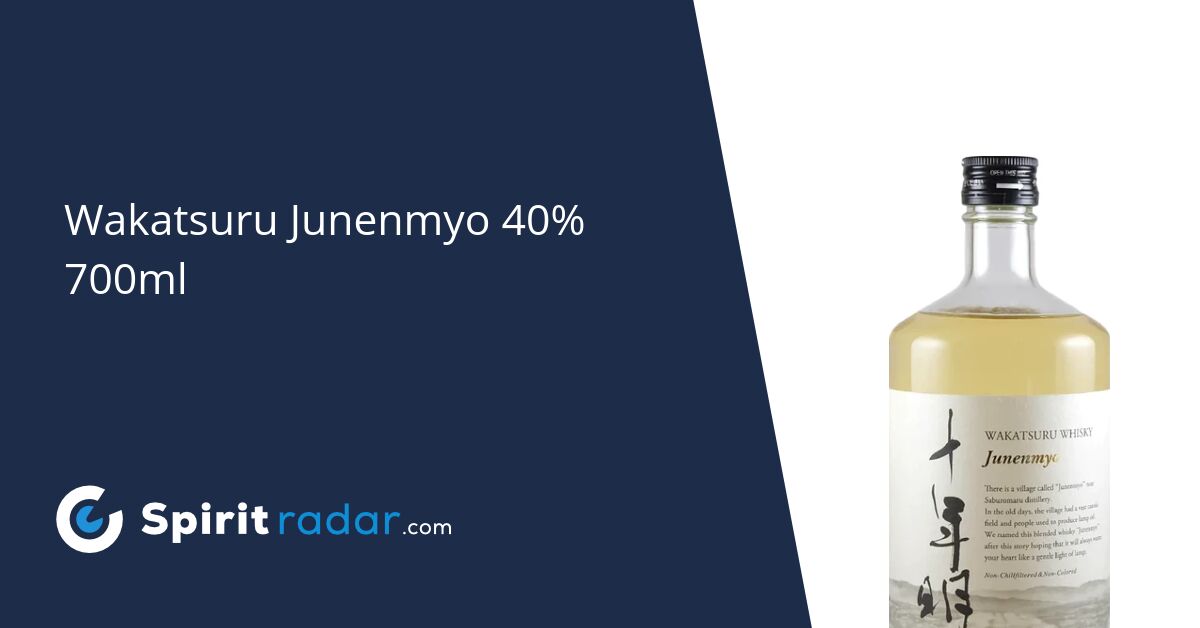 Wakatsuru Junenmyo 40% 700ml - Spirit Radar