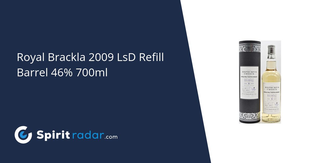 Royal Brackla 2009 LsD Refill Barrel 46% 700ml - Spirit Radar