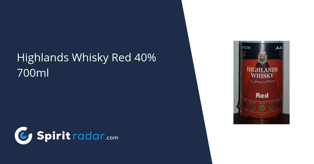 Highlands Whisky Red 40% 700ml - Spirit