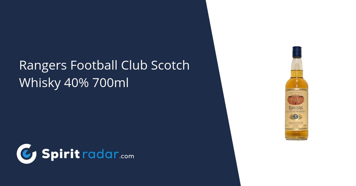 Rangers Football Club Scotch Whisky 40 700ml Spirit Radar