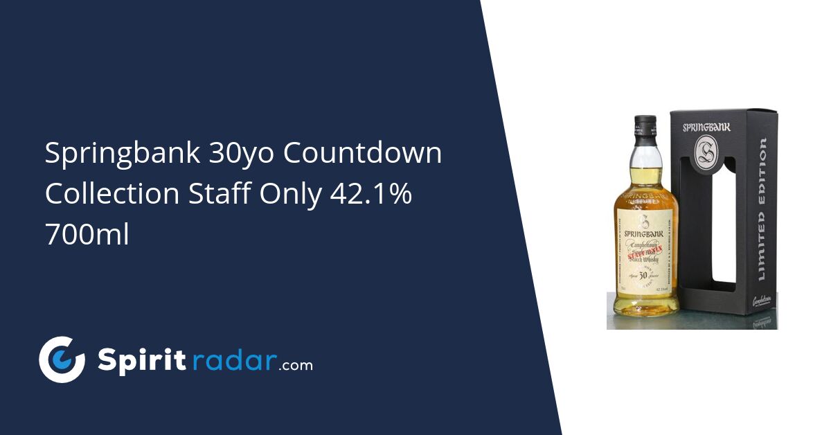 Springbank 30yo Countdown Collection Staff Only 42.1% 700ml