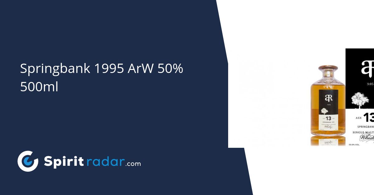 Springbank 1995 ArW 50% 500ml - Spirit Radar