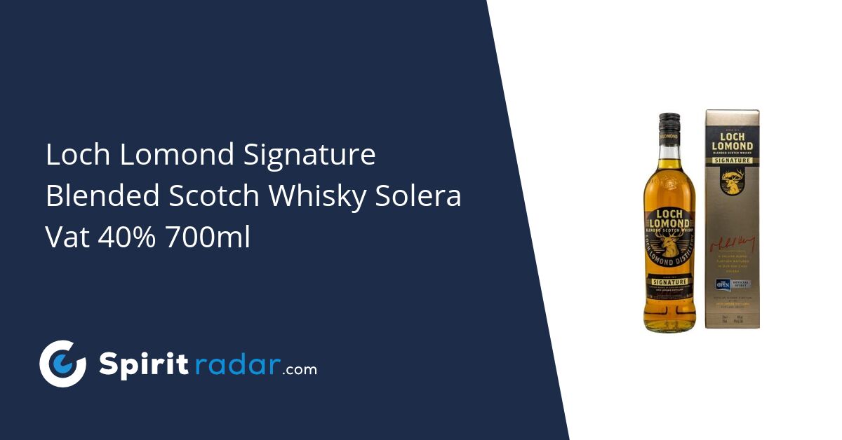Loch Lomond Signature Blended Scotch Whisky Solera Vat 40% 700ml ...