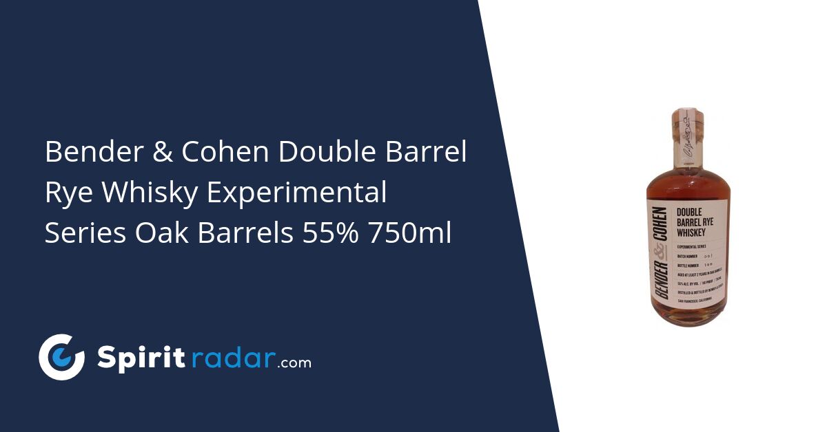 Bender & Cohen Double Barrel Rye Whisky Experimental Series Oak Barrels ...