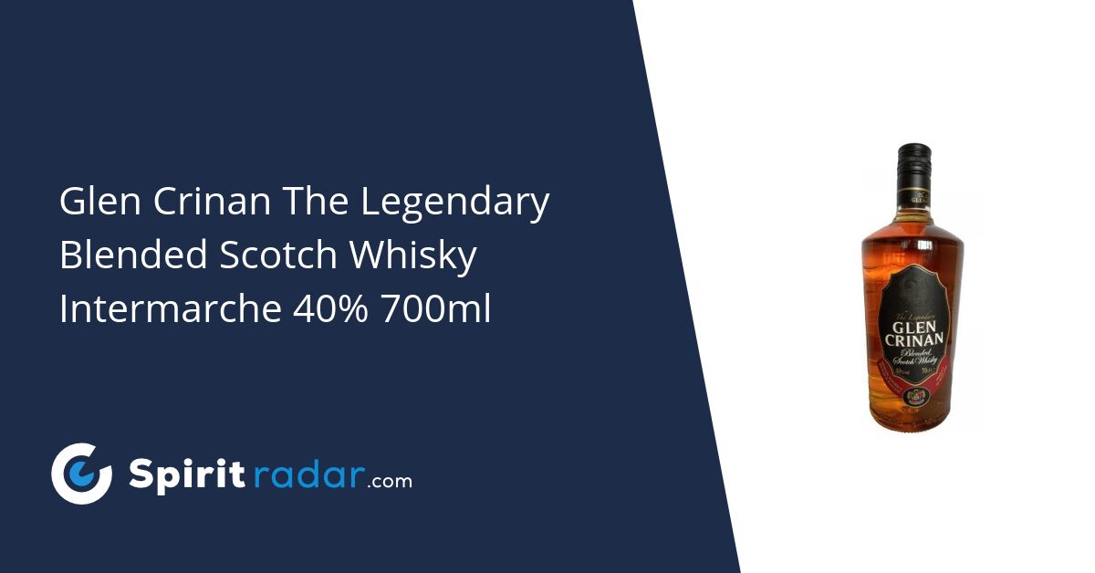 Glen Crinan The Legendary Blended Scotch Whisky Intermarche 40 700ml